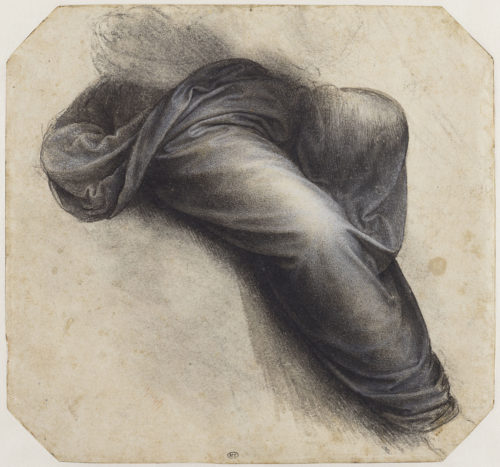 Léonard de Vinci, Étude pour la Sainte Anne : le manteau de la Vierge © RMN-Grand Palais (musée du Louvre) / Michel Urtado
