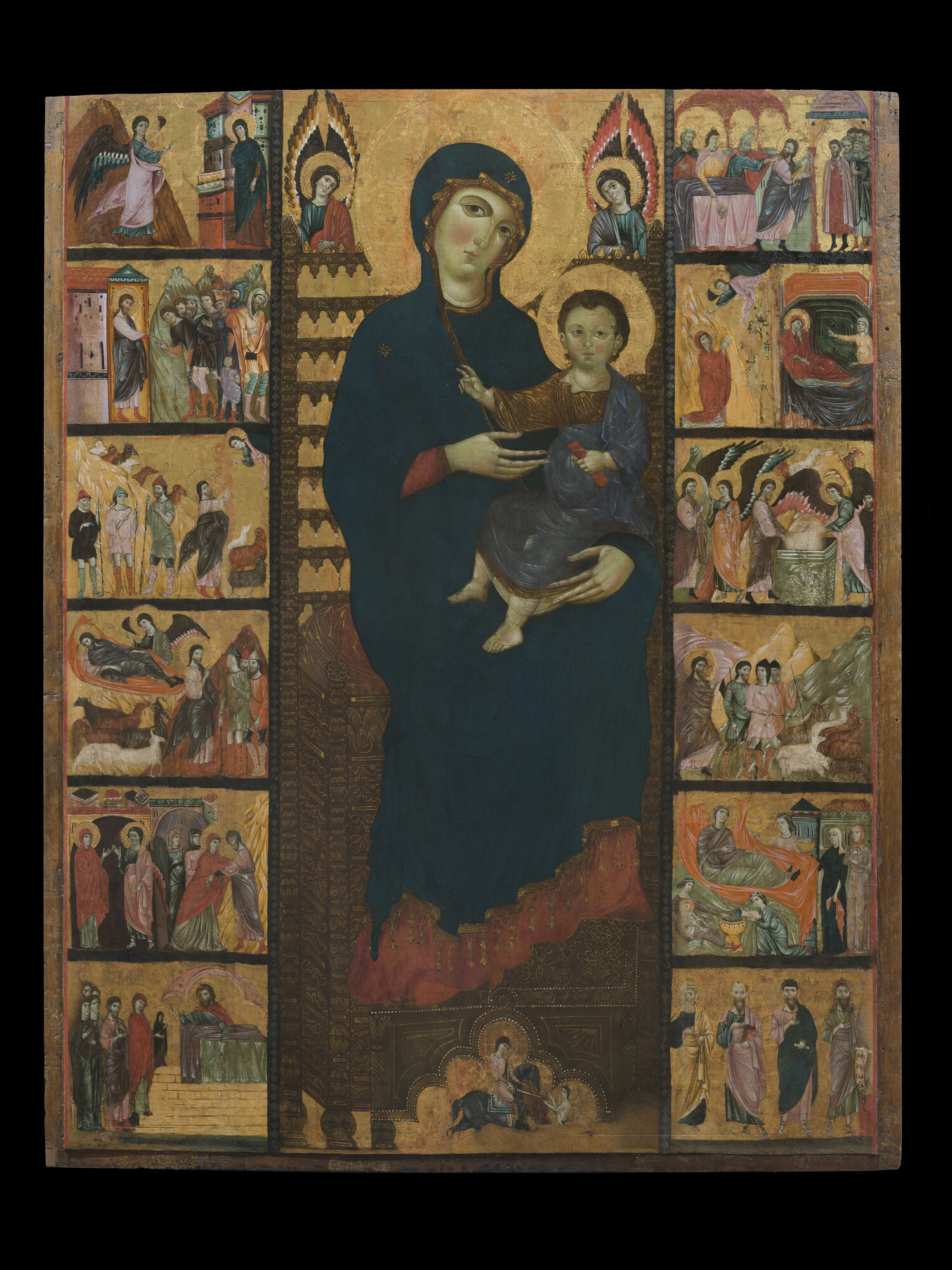 8_Maître de san Martino, Maestà avec scènes de la Vie d'Anne et Joachim. Su concessione del Ministero della Cultura, Musei nazionali di Pisa, Direzione regionale Musei-jpg